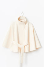 Cintura Cape Kimono Ceinturée – Femme Poncho Automne Chaud Élégant Bureau Décontracté