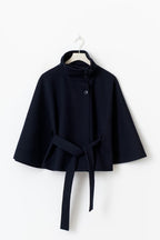 Cintura Cape Kimono Ceinturée – Femme Poncho Automne Chaud Élégant Bureau Décontracté