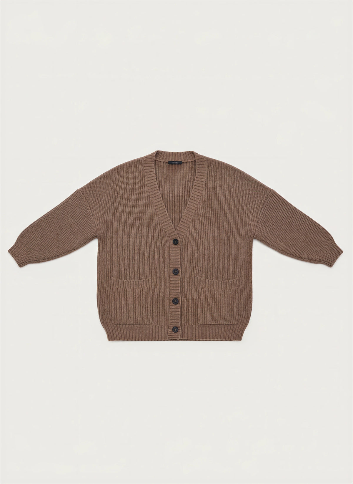 Maglia Cardigan Oversize Côtelé – Femme Automne Boutonné Poches Cocooning Décontracté