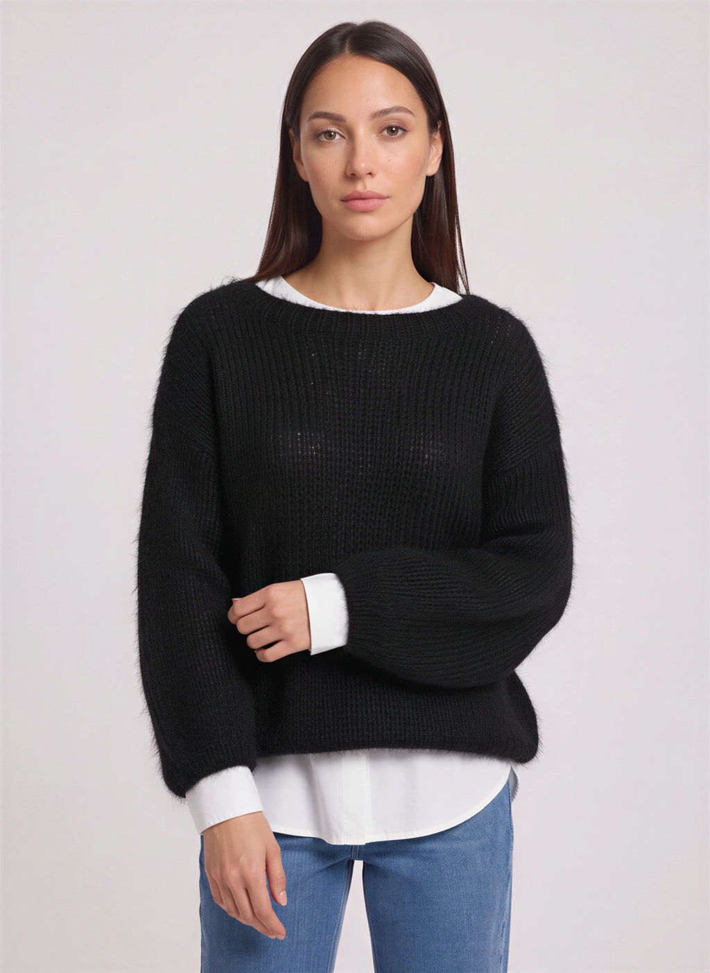 Mailara Pull Oversize Grosse Maille – Femme Automne Cocooning Décontracté Doux Confort
