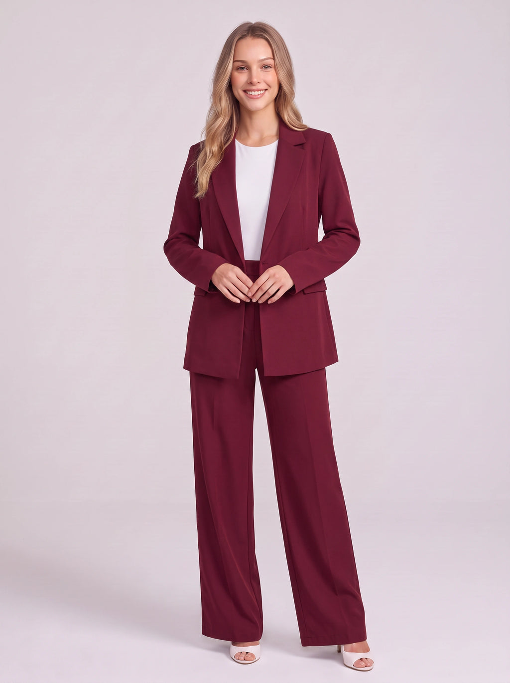 Rivelis Ensemble Tailleur Pantalon – Femme Bureau Chic Blazer Oversize Coupe Large Automne