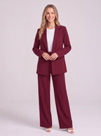 Rivelis Ensemble Tailleur Pantalon – Femme Bureau Chic Blazer Oversize Coupe Large Automne