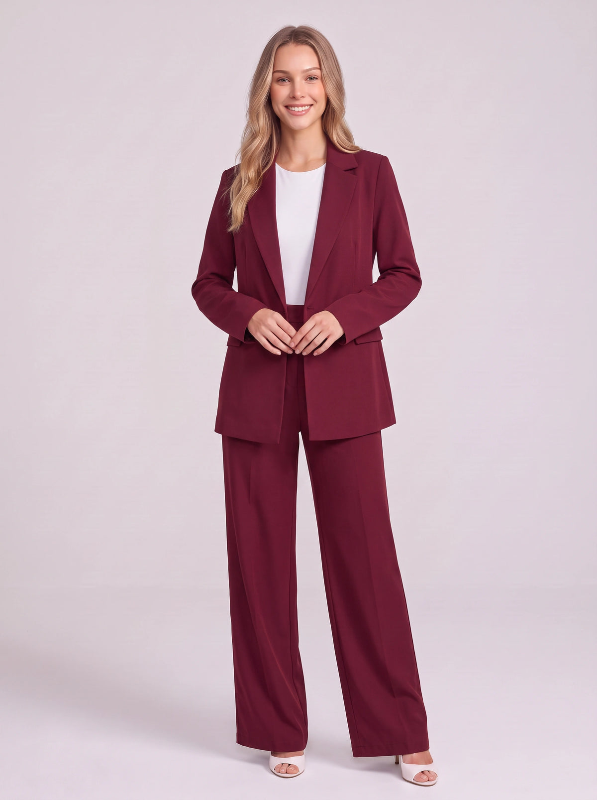 Rivelis Ensemble Tailleur Pantalon – Femme Bureau Chic Blazer Oversize Coupe Large Automne