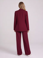 Rivelis Ensemble Tailleur Pantalon – Femme Bureau Chic Blazer Oversize Coupe Large Automne