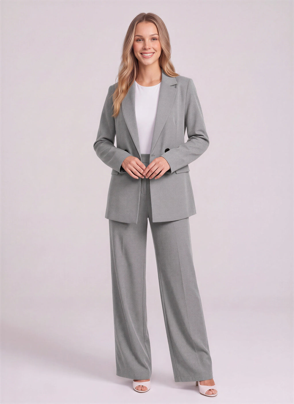 Rivelis Ensemble Tailleur Pantalon – Femme Bureau Chic Blazer Oversize Coupe Large Automne