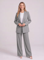 Rivelis Ensemble Tailleur Pantalon – Femme Bureau Chic Blazer Oversize Coupe Large Automne