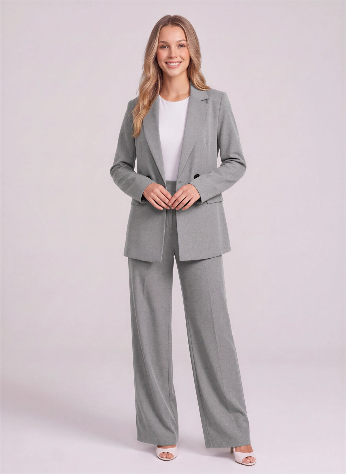Rivelis Ensemble Tailleur Pantalon – Femme Bureau Chic Blazer Oversize Coupe Large Automne