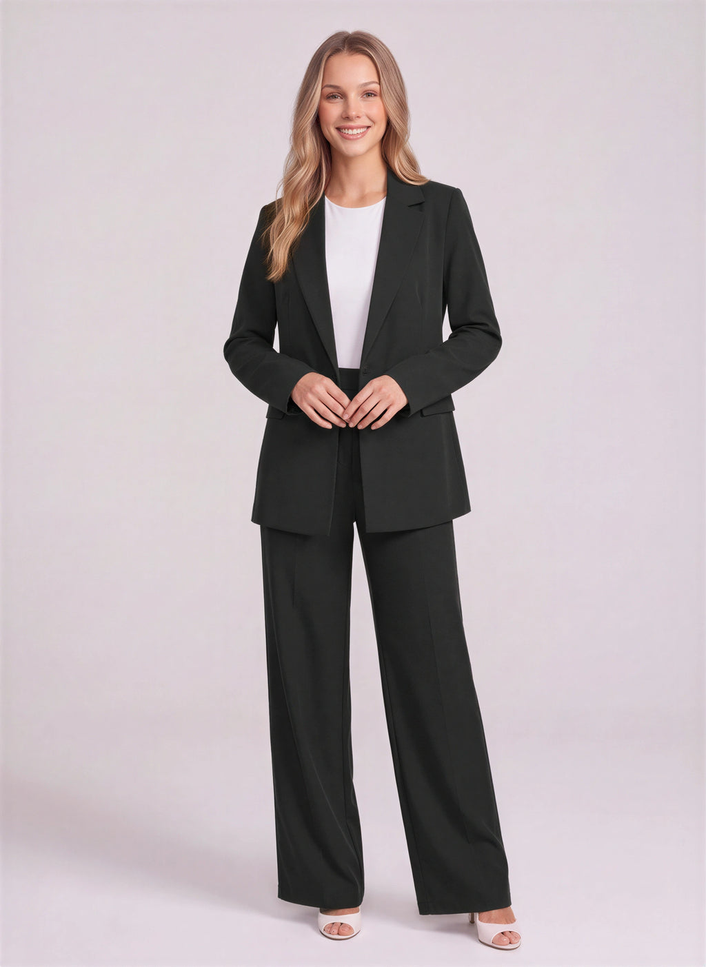 Rivelis Ensemble Tailleur Pantalon – Femme Bureau Chic Blazer Oversize Coupe Large Automne