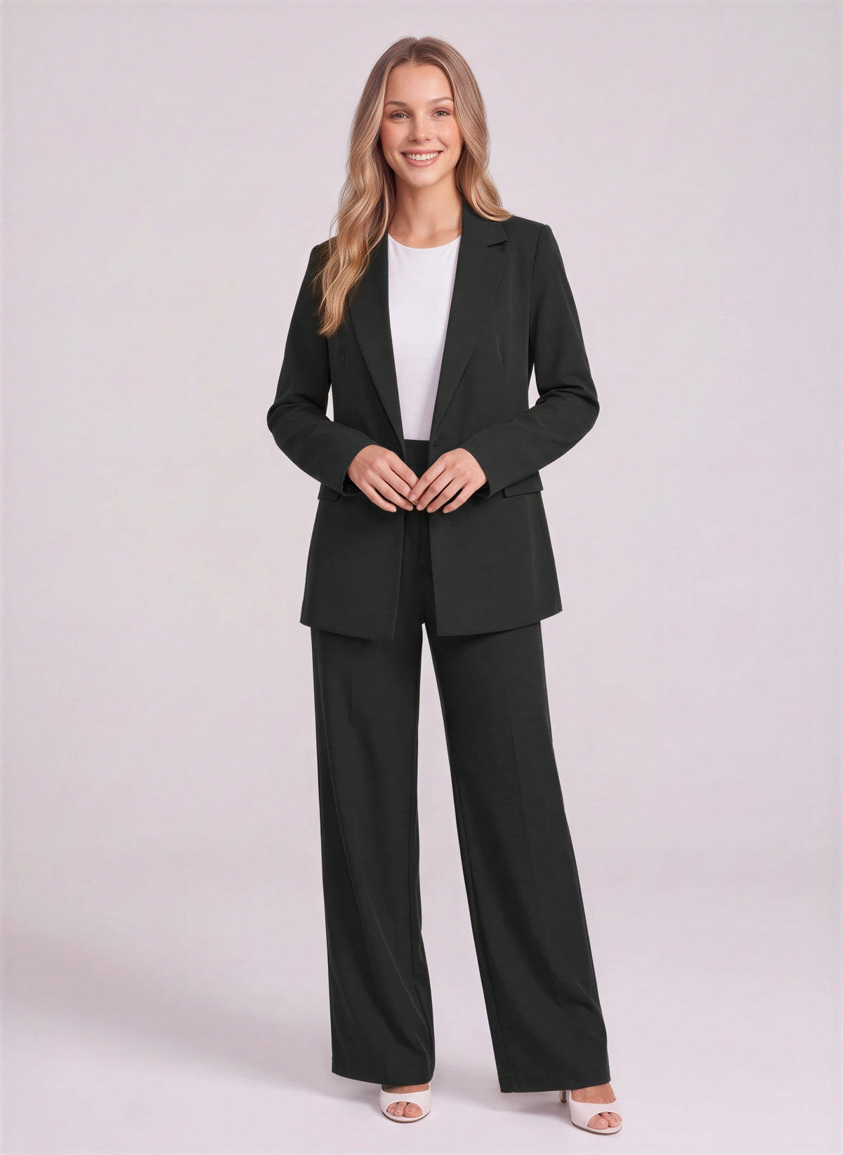 Rivelis Ensemble Tailleur Pantalon – Femme Bureau Chic Blazer Oversize Coupe Large Automne