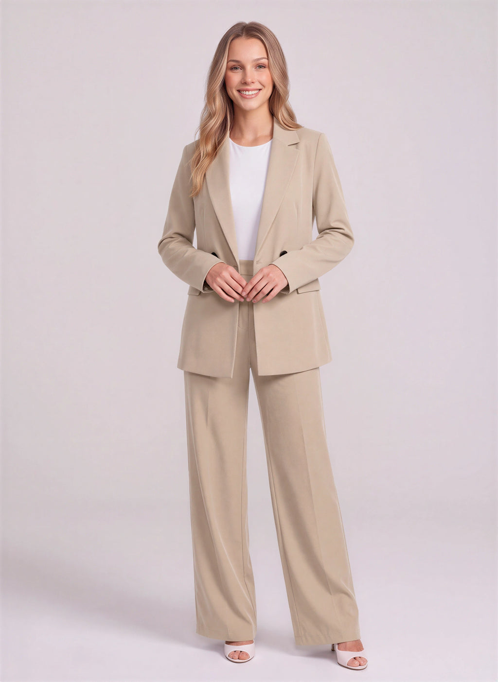 Rivelis Ensemble Tailleur Pantalon – Femme Bureau Chic Blazer Oversize Coupe Large Automne