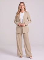 Rivelis Ensemble Tailleur Pantalon – Femme Bureau Chic Blazer Oversize Coupe Large Automne