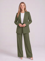 Rivelis Ensemble Tailleur Pantalon – Femme Bureau Chic Blazer Oversize Coupe Large Automne