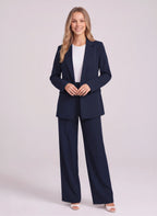 Rivelis Ensemble Tailleur Pantalon – Femme Bureau Chic Blazer Oversize Coupe Large Automne