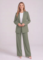 Rivelis Ensemble Tailleur Pantalon – Femme Bureau Chic Blazer Oversize Coupe Large Automne