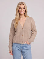Nuvola Cardigan Court Boutonné – Femme Automne Maille Doux Décolleté Col V Décontracté Bureau