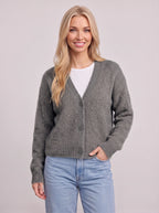 Nuvola Cardigan Court Boutonné – Femme Automne Maille Doux Décolleté Col V Décontracté Bureau