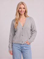 Nuvola Cardigan Court Boutonné – Femme Automne Maille Doux Décolleté Col V Décontracté Bureau