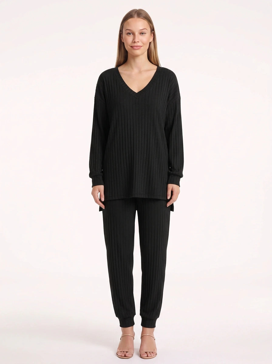 Costra Ensemble Pull Côtelé – Femme Confort Loungewear Automne Détente Cocooning