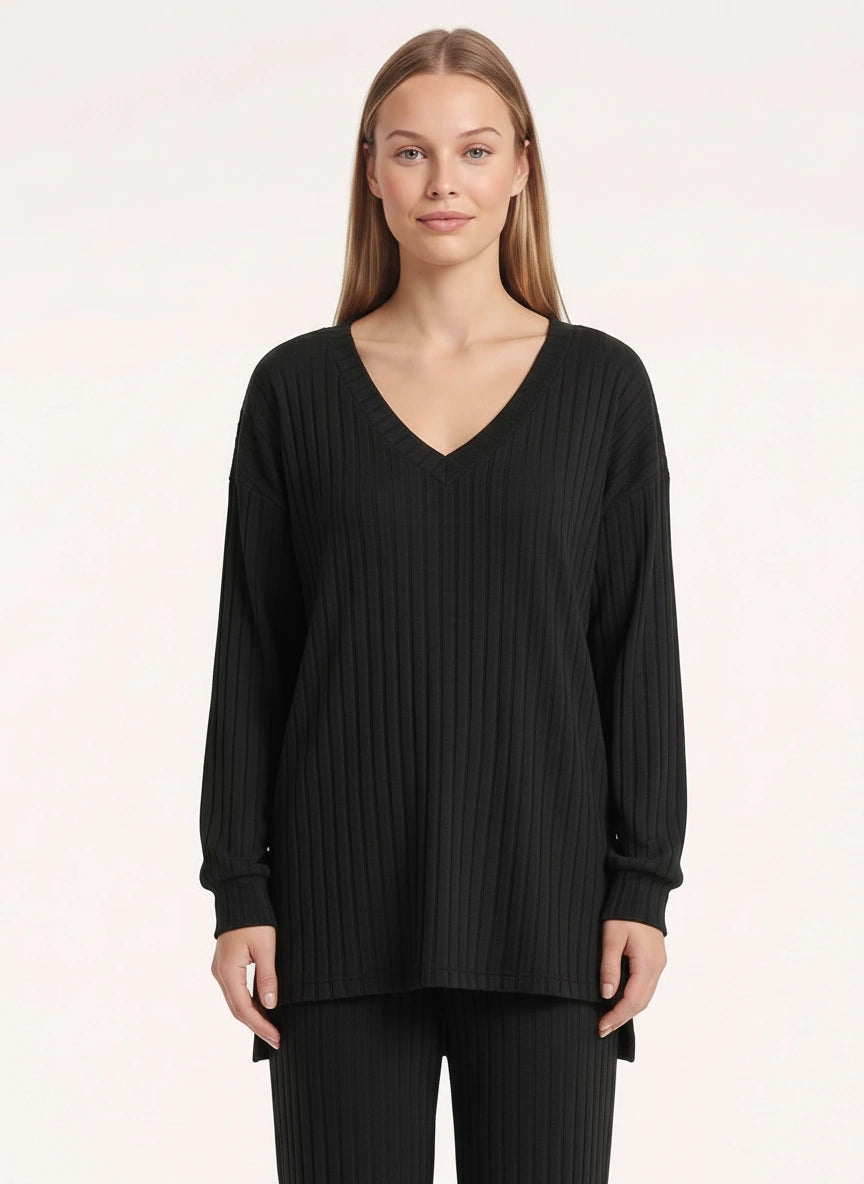 Costra Ensemble Pull Côtelé – Femme Confort Loungewear Automne Détente Cocooning