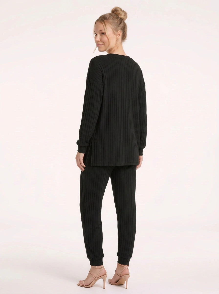 Costra Ensemble Pull Côtelé – Femme Confort Loungewear Automne Détente Cocooning