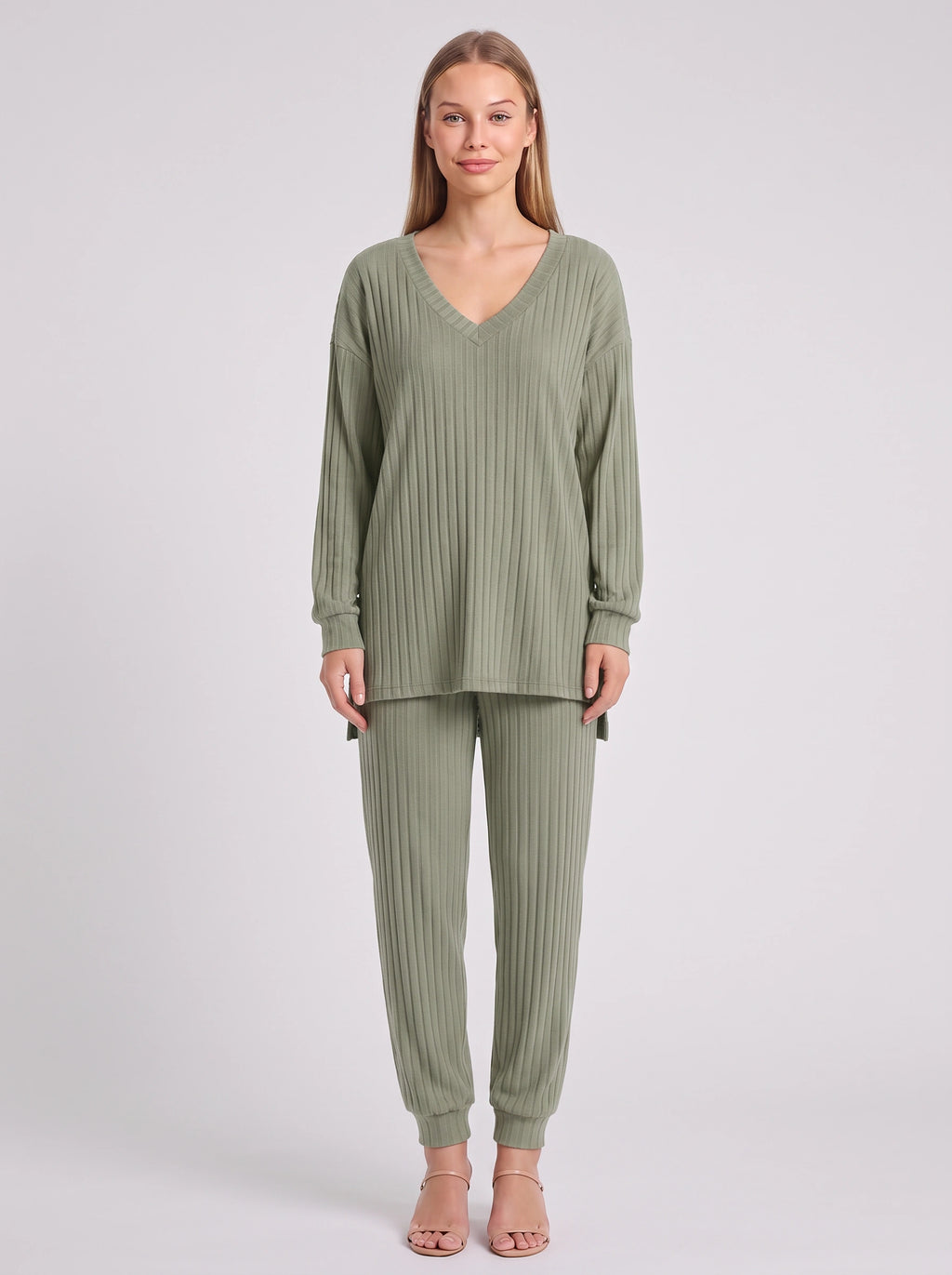 Costra Ensemble Pull Côtelé – Femme Confort Loungewear Automne Détente Cocooning