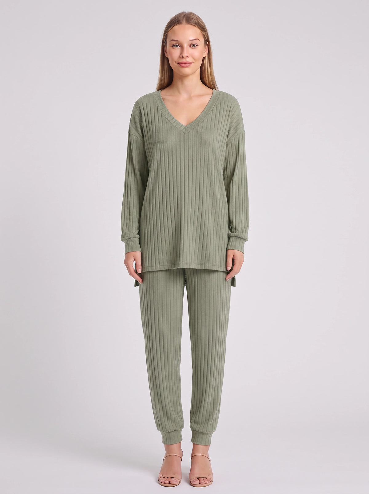 Costra Ensemble Pull Côtelé – Femme Confort Loungewear Automne Détente Cocooning
