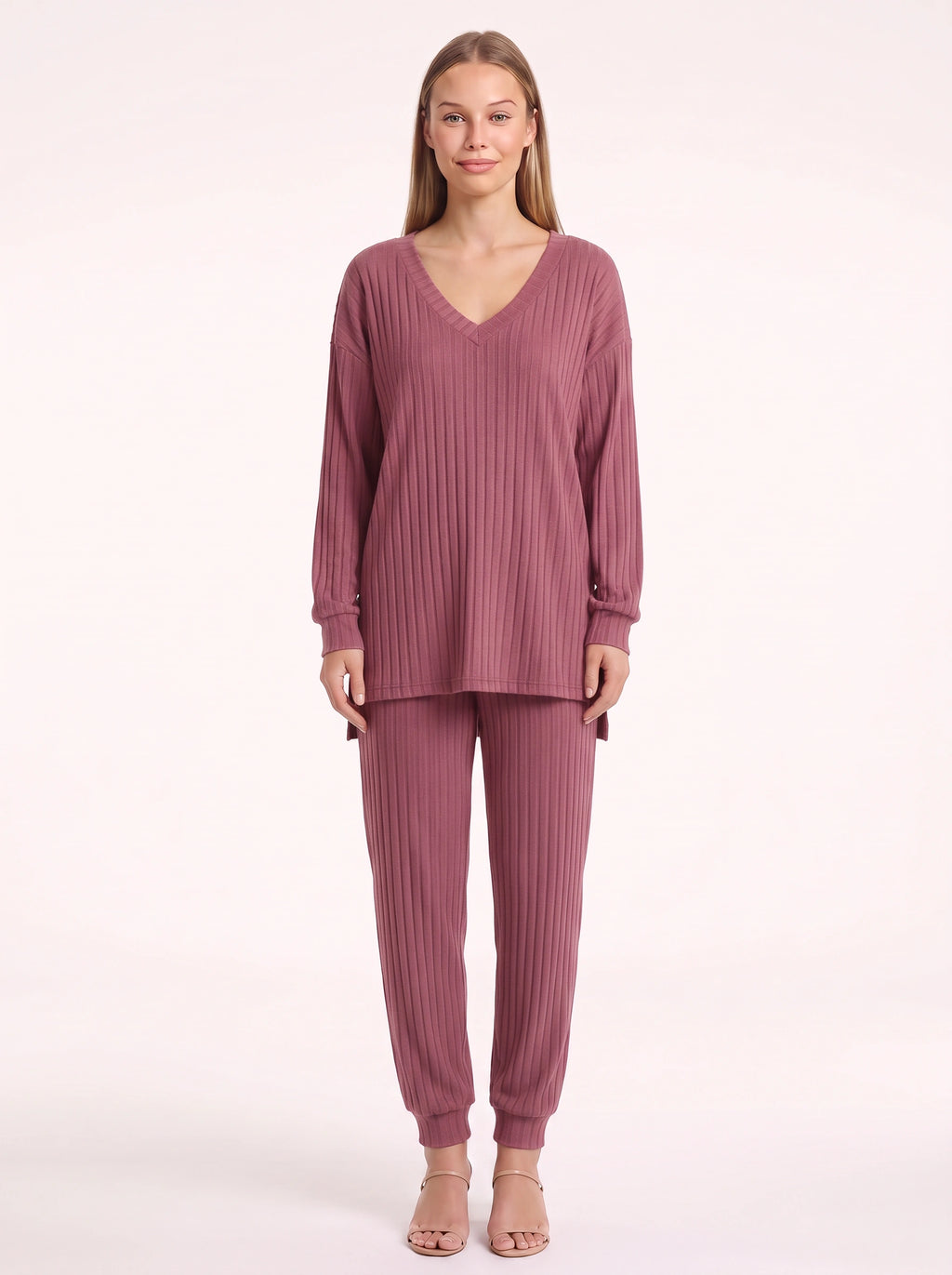 Costra Ensemble Pull Côtelé – Femme Confort Loungewear Automne Détente Cocooning