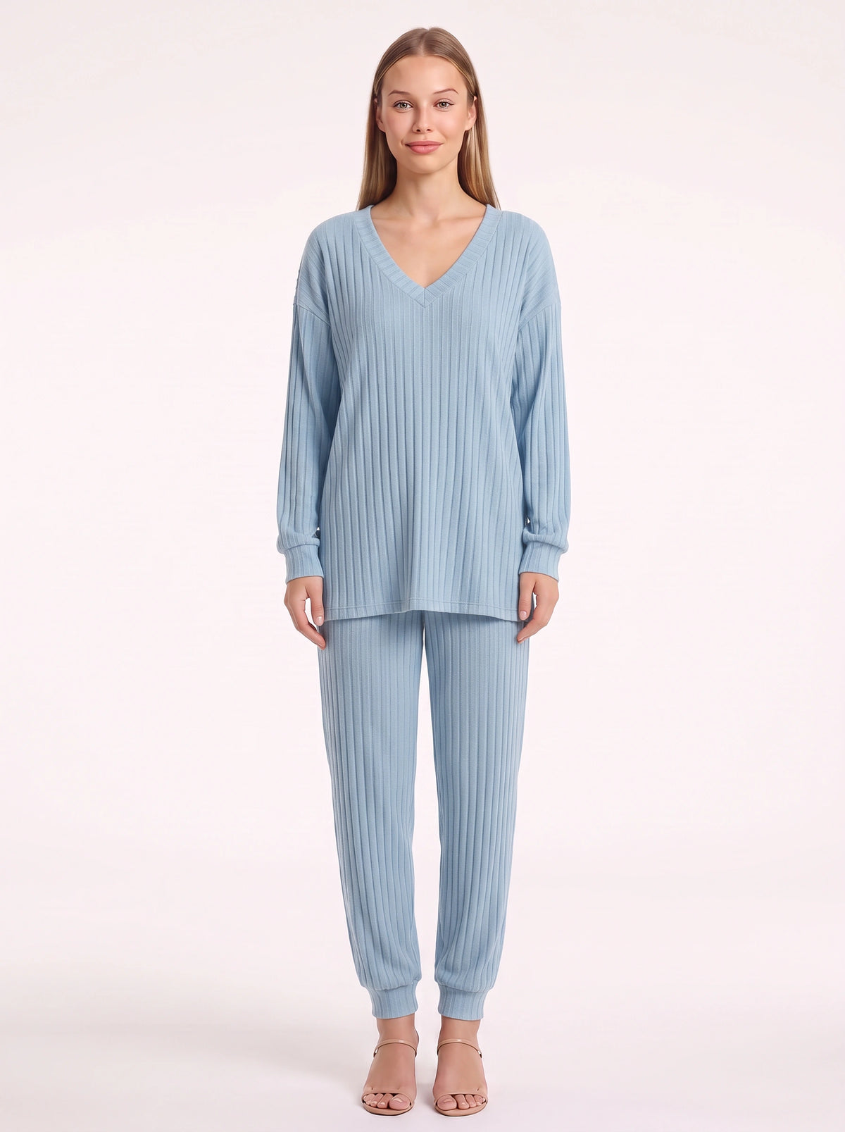 Costra Ensemble Pull Côtelé – Femme Confort Loungewear Automne Détente Cocooning