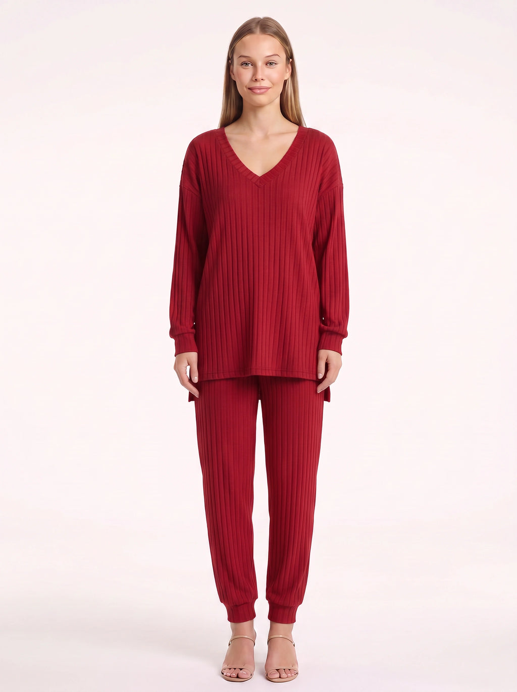 Costra Ensemble Pull Côtelé – Femme Confort Loungewear Automne Détente Cocooning
