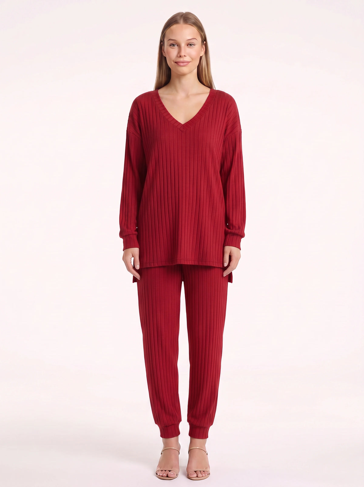 Costra Ensemble Pull Côtelé – Femme Confort Loungewear Automne Détente Cocooning
