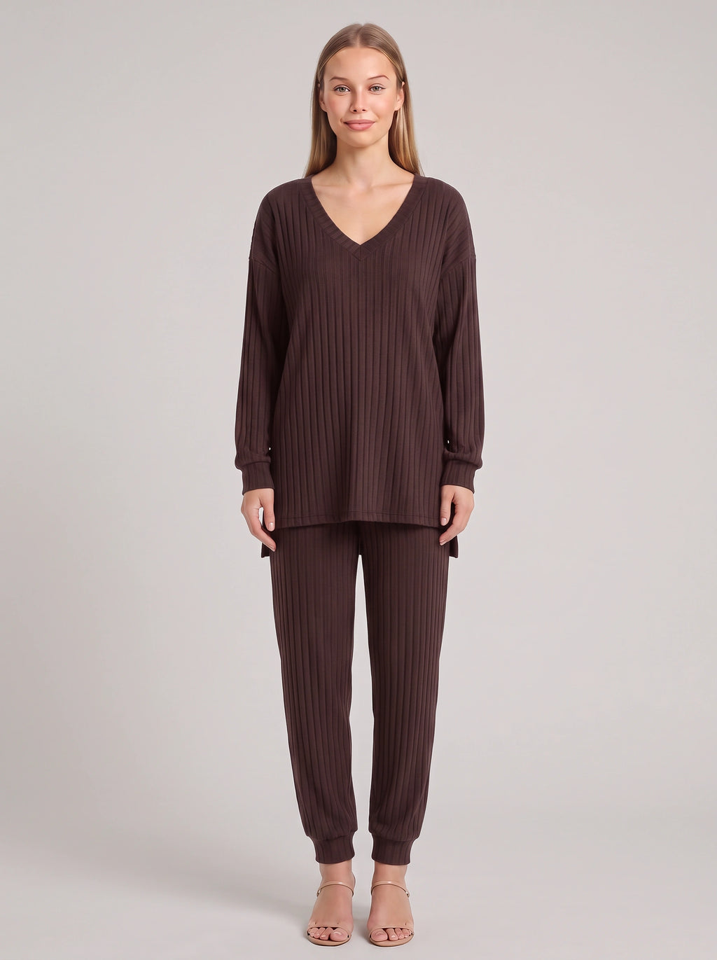 Costra Ensemble Pull Côtelé – Femme Confort Loungewear Automne Détente Cocooning
