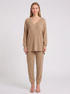 Costra Ensemble Pull Côtelé – Femme Confort Loungewear Automne Détente Cocooning