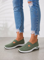 Kniara Baskets Tricot Extensible – Femme Confort Marche Respirant Slip-On Plateforme Légère