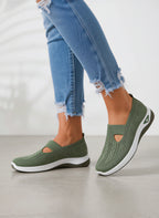 Kniara Baskets Tricot Extensible – Femme Confort Marche Respirant Slip-On Plateforme Légère