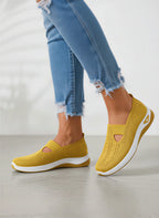 Kniara Baskets Tricot Extensible – Femme Confort Marche Respirant Slip-On Plateforme Légère