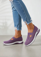 Kniara Baskets Tricot Extensible – Femme Confort Marche Respirant Slip-On Plateforme Légère