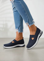 Kniara Baskets Tricot Extensible – Femme Confort Marche Respirant Slip-On Plateforme Légère