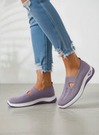 Kniara Baskets Tricot Extensible – Femme Confort Marche Respirant Slip-On Plateforme Légère